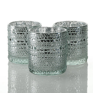 1 of 4: Richland Mercury Candle Holder Pearly Silver Small Set of 36