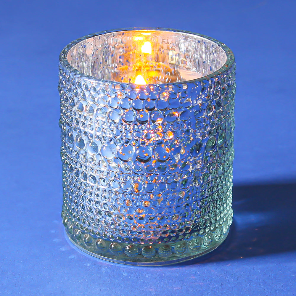 Richland Mercury Candle Holder Pearly Silver Small Set of 36