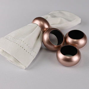 2 of 3: Richland Napkin Ring 2.3" Rose Gold Set of 4
