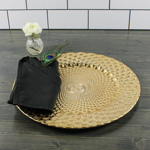 2 of 2: Richland 13" Gold Art Deco Charger Plate
