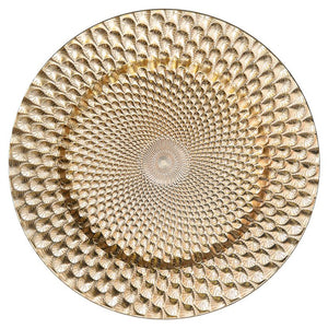 1 of 2: Richland 13" Gold Art Deco Charger Plate