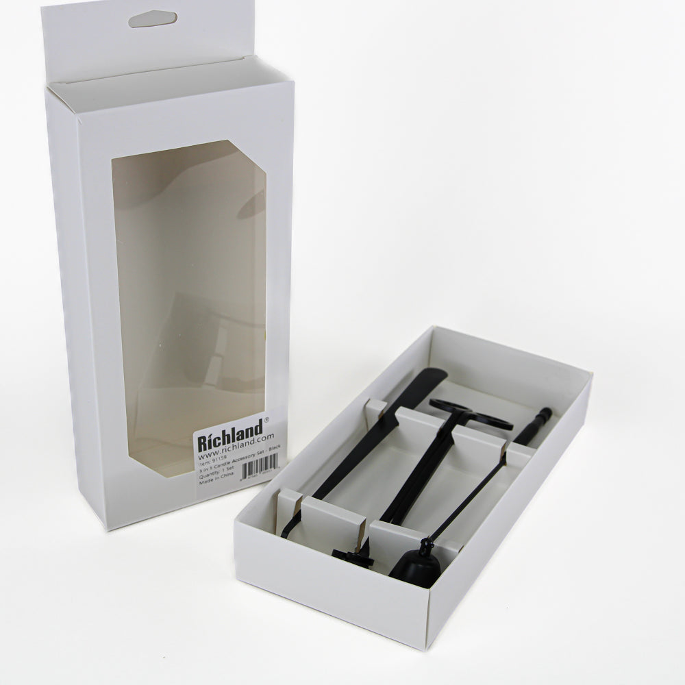 Richland 3-in-1 Candle Accessory Set - Black - view 4