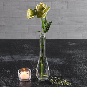 2 of 4: Richland Clear Round Teardrop Bud Vase 7” Set of 48