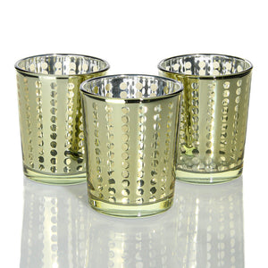 2 of 3: Richland Gold Dotted Glass Holder – Small