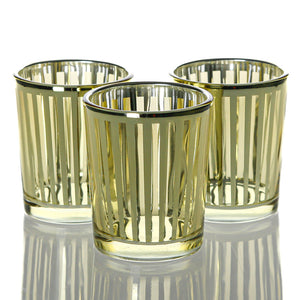 1 of 2: Richland Gold Stripe Glass Holder - Small