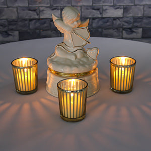 2 of 2: Richland Gold Stripe Glass Holder - Small