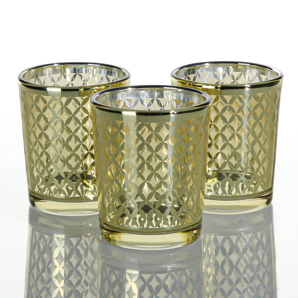 Richland Gold Lattice Glass Holder - Small - view 1