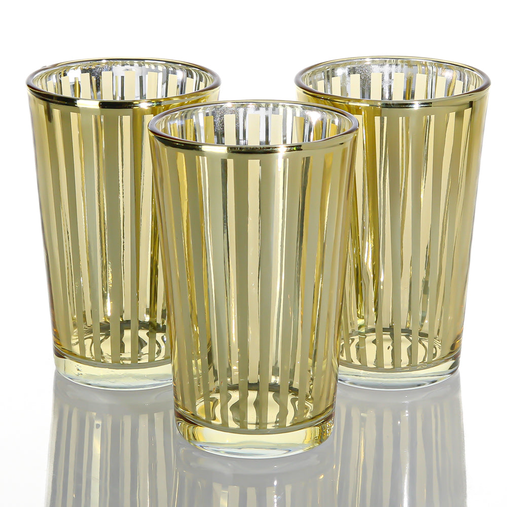 Richland Gold Stripe Glass Holder - Large - view 1