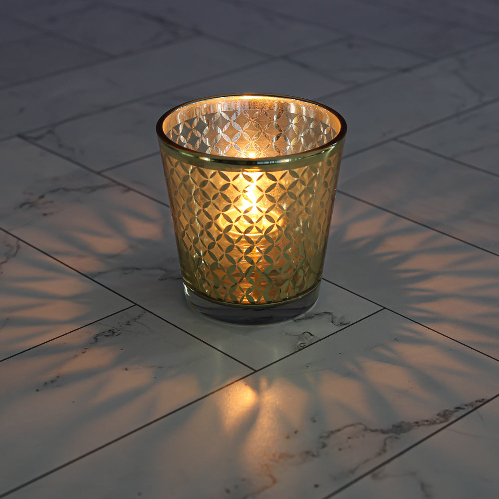 Richland Gold Lattice Glass Holder - Medium - view 2