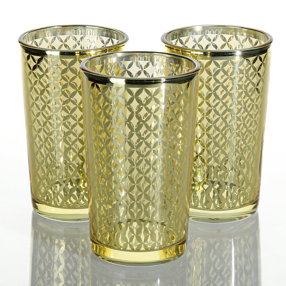 Richland Gold Lattice Glass Holder - Large - view 1