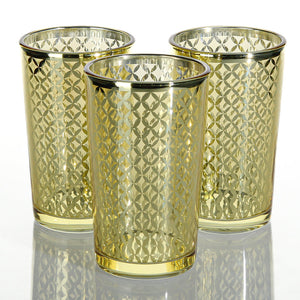 1 of 2: Richland Gold Lattice Glass Holder - Large