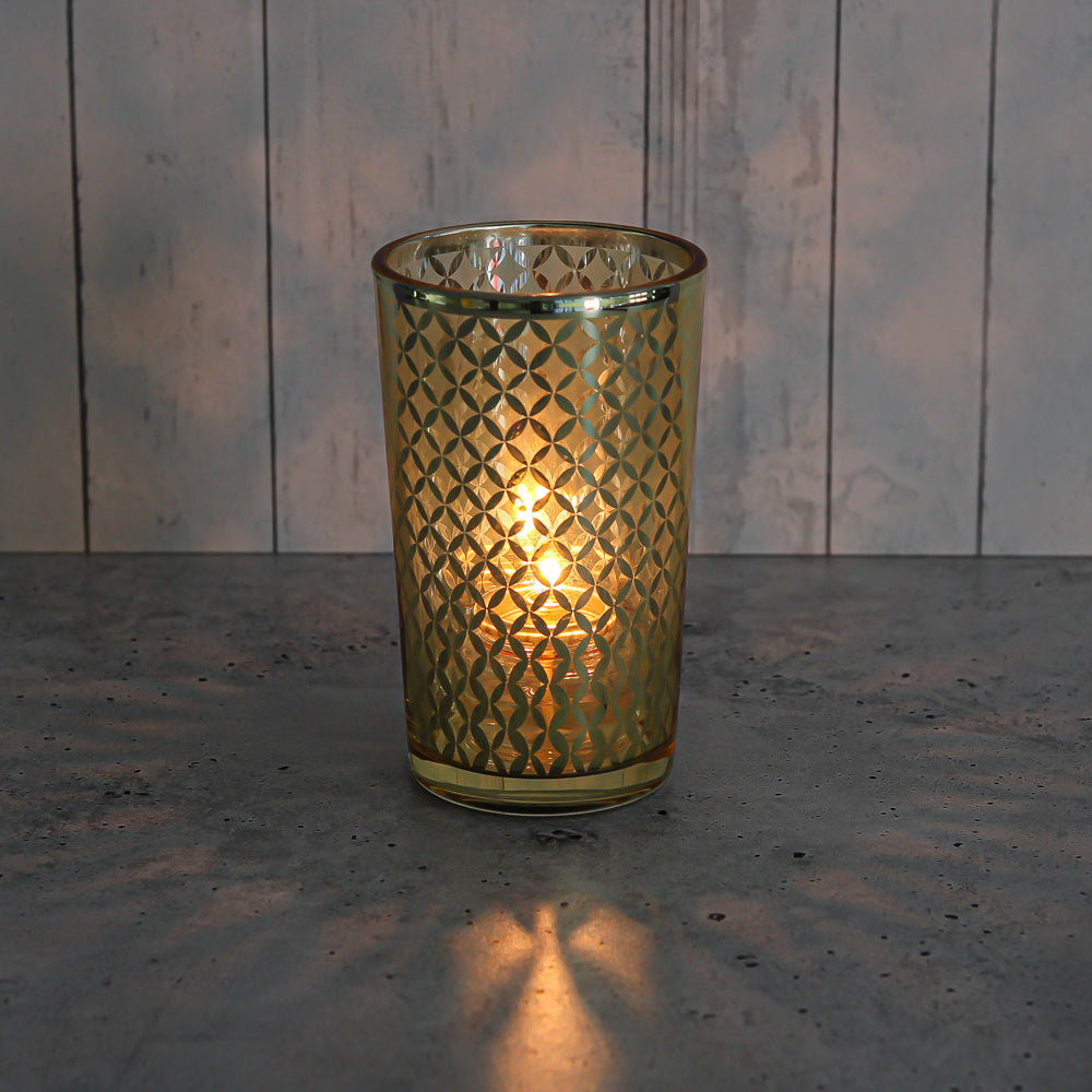 Richland Gold Lattice Glass Holder - Large - view 2