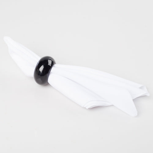 Richland Napkin Ring 2.3" Black Set of 4 - view 3