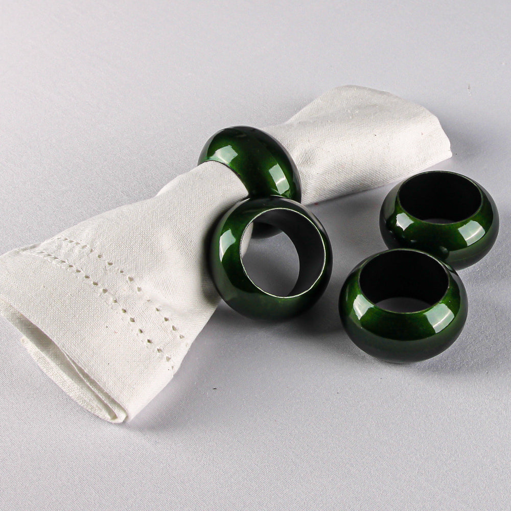 Richland Napkin Ring 2.3" Forest Green Set of 12