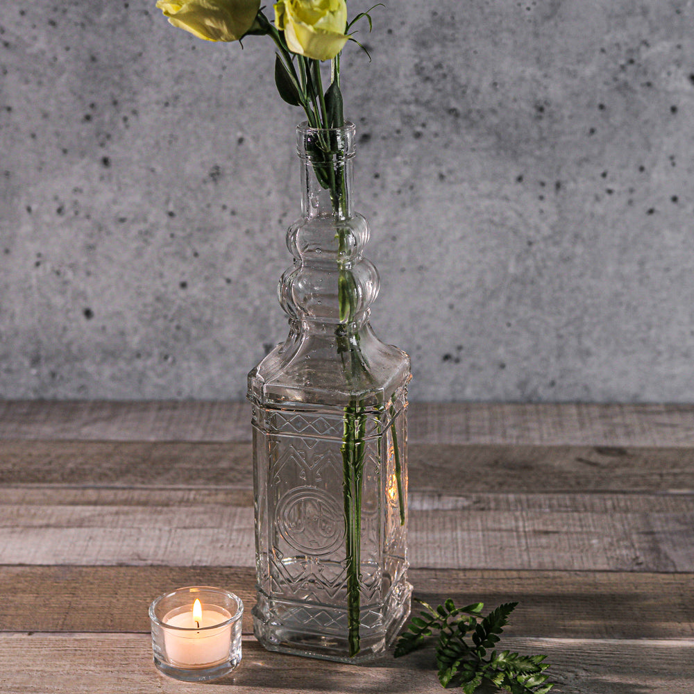 Richland Vintage Square Glass Bottle Clear - view 2