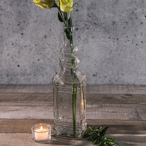2 of 4: Richland Vintage Square Glass Bottle Clear