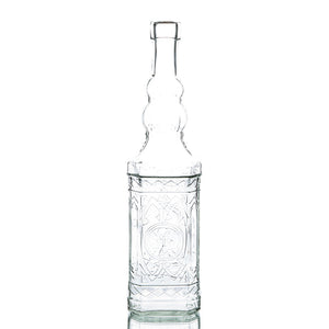 1 of 4: richland vintage square glass bottle clear