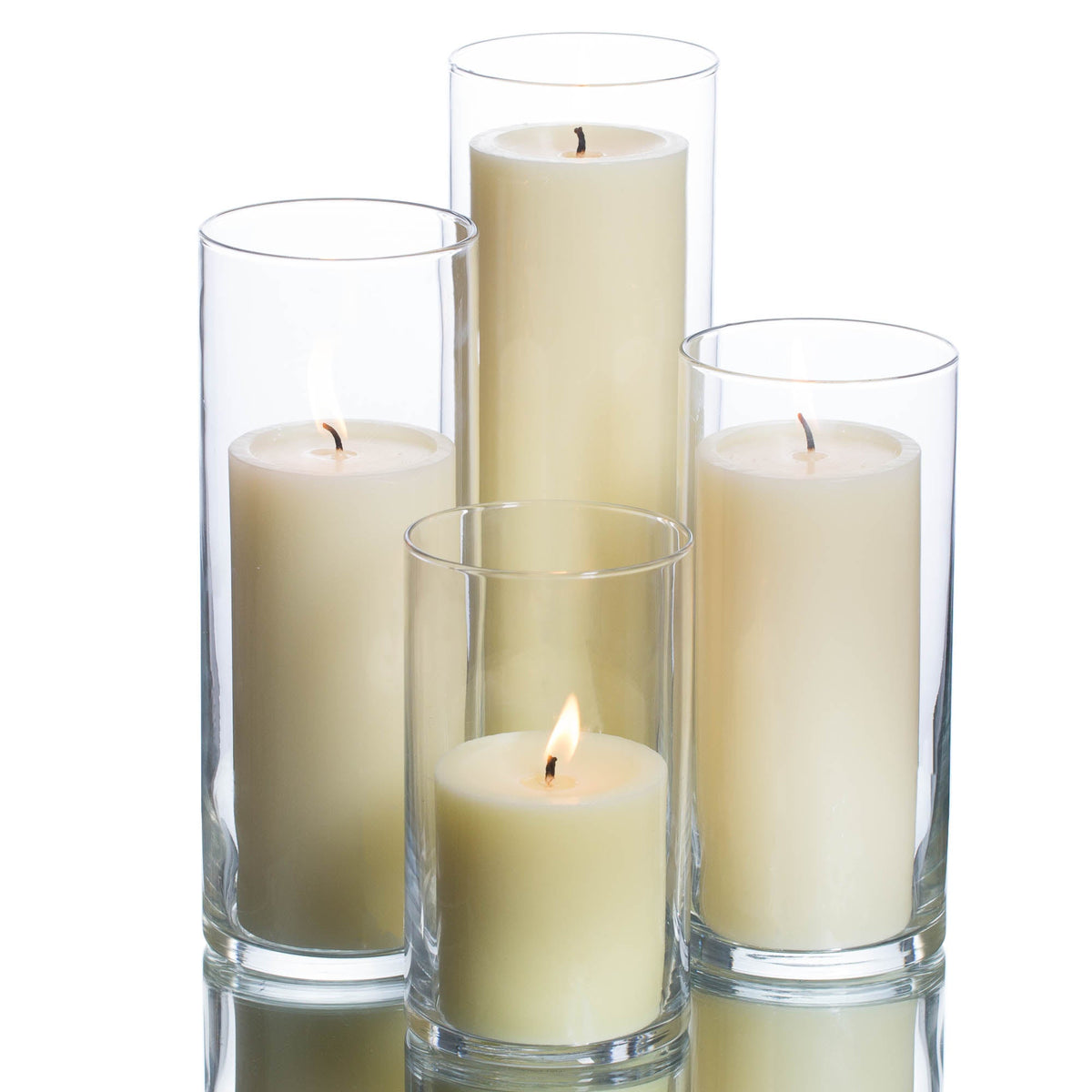 richland pillar candles eastland cylinder holders set of 4 - view 3
