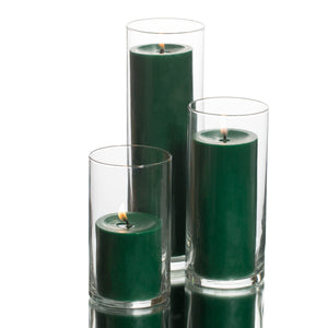 16 of 17: Richland Slim Pillar Candles & Cylinder Vases Set of 18