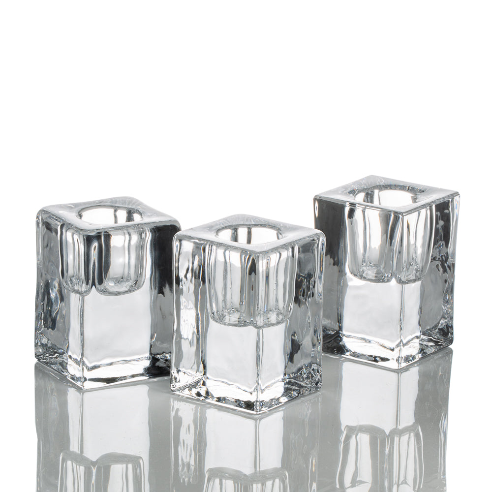 richland square glass taper candle holder 2 5 set of 6 - view 1