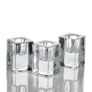 1 of 2: richland square glass taper candle holder 2 5 set of 48