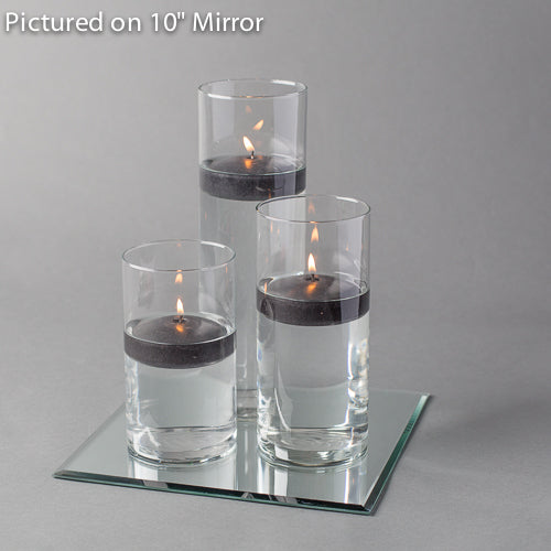 Eastland Square Mirror and Cylinder Vase Centerpiece with Richland 3" Floating Candles Set of 48 - view 7