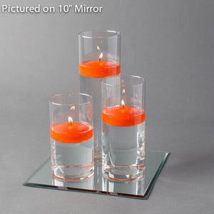 11 of 18: Eastland Square Mirror and Cylinder Vase Centerpiece with Richland 3" Floating Candles Set