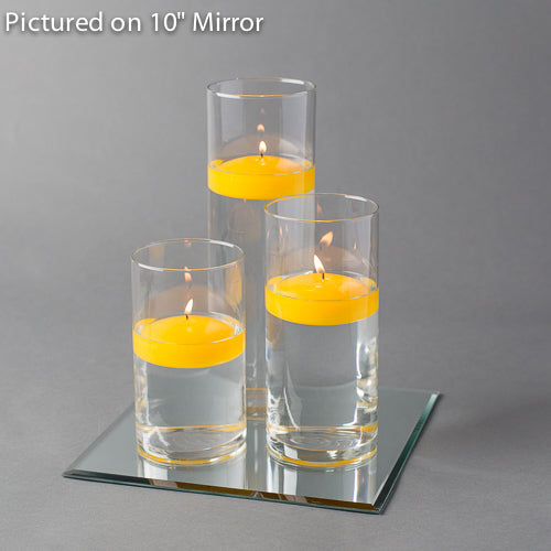 Eastland Square Mirror and Cylinder Vase Centerpiece with Richland 3" Floating Candles Set of 48 - view 12