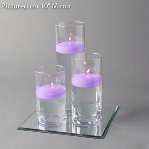 17 of 18: Eastland Square Mirror and Cylinder Vase Centerpiece with Richland 3" Floating Candles Set