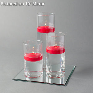 9 of 18: Eastland Square Mirror and Cylinder Vase Centerpiece with Richland 3" Floating Candles Set 
