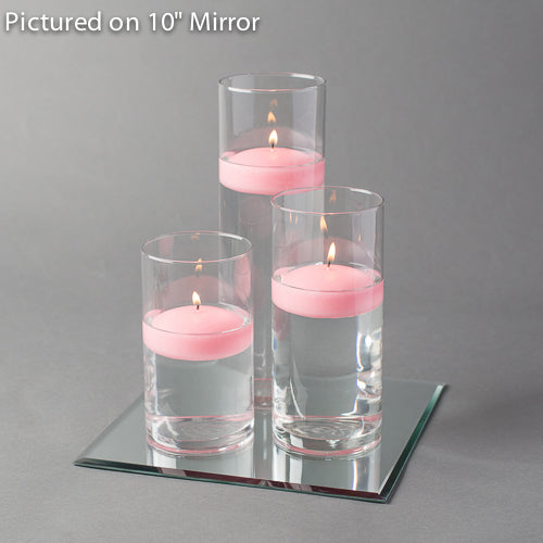 Eastland Square Mirror and Cylinder Vase Centerpiece with Richland 3" Floating Candles Set of 48 - view 10