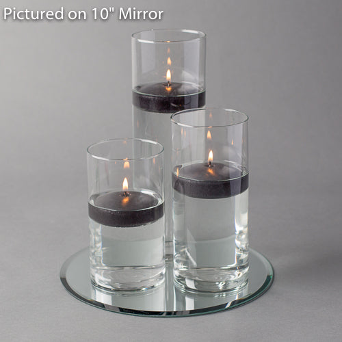 Eastland Round Mirror and Cylinder Vase Centerpiece with Richland 3" Floating Candles Set of 48 - view 5