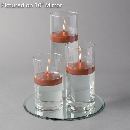 Eastland Round Mirror and Cylinder Vase Centerpiece with Richland 3" Floating Candles Set of 48 - view 6