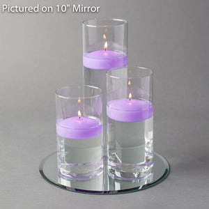 15 of 16: Eastland Round Mirror and Cylinder Vase Centerpiece with Richland 3" Floating Candles Set 