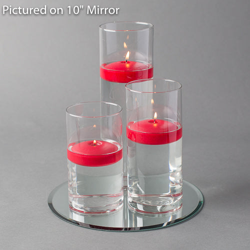Eastland Round Mirror and Cylinder Vase Centerpiece with Richland 3" Floating Candles Set of 48 - view 7