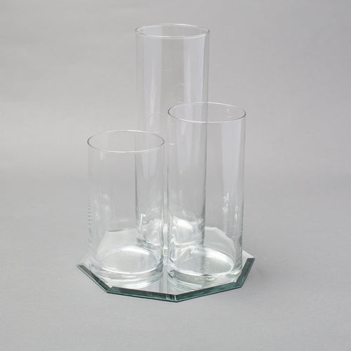 Eastland Octagon Mirror and Cylinder Vase Centerpiece Set of 4 - view 1
