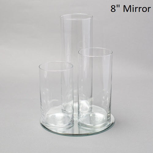 Eastland Round Mirror and Cylinder Vase Centerpiece with Richland 3" Floating Candles Set of 84 - view 4