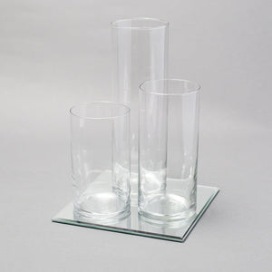 6 of 6: Eastland Square Mirror and Cylinder Vase Centerpiece Set of 4