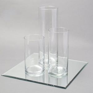 5 of 6: Eastland Square Mirror and Cylinder Vase Centerpiece Set of 4
