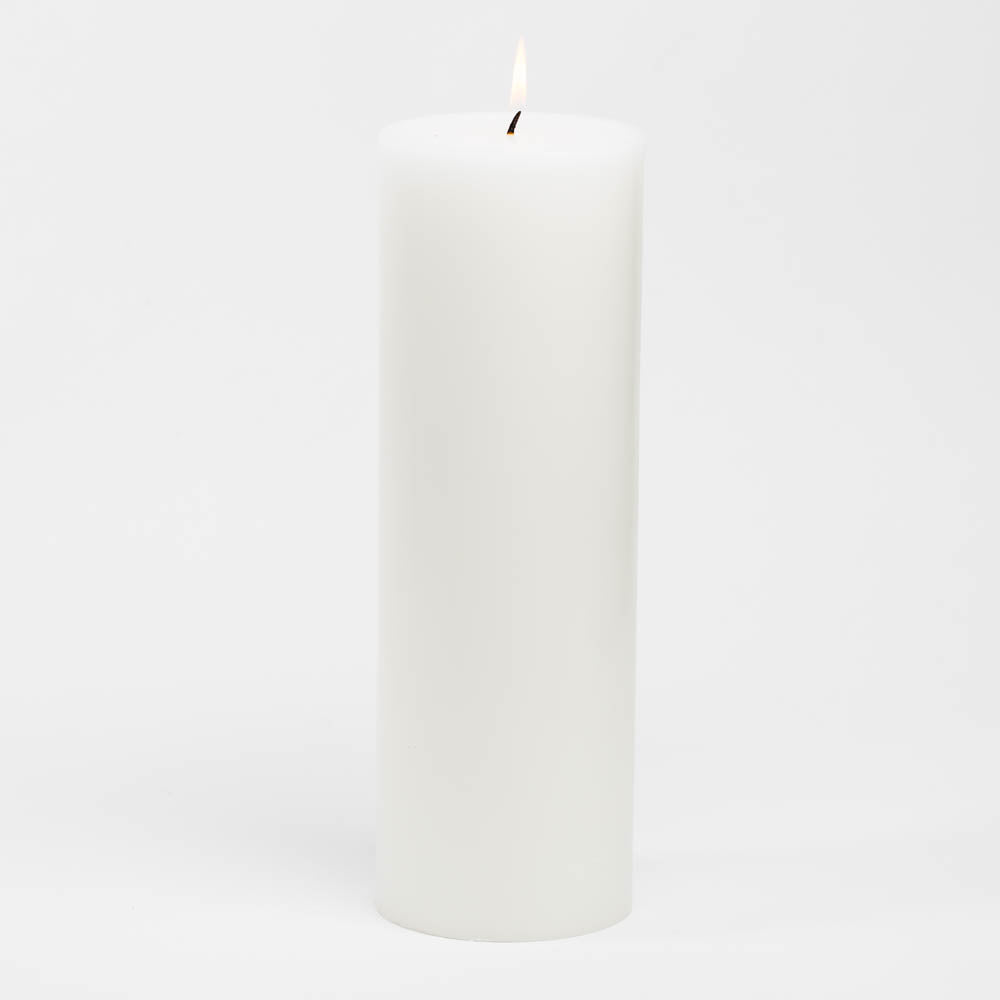 richland 4 x 12 white pillar candle - view 1