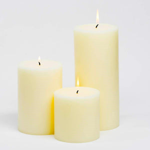 1 of 5: Richland Pillar Candles 4 x4", 4"x6" & 4"x9" Ivory Set of 3
