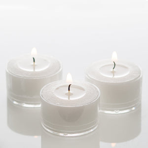 1 of 3: Richland Clear Extended Burn Tealight Candles White Unscented Set of 400