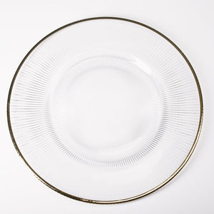 1 of 4: richland 13 gold rim glass charger plate set of 12