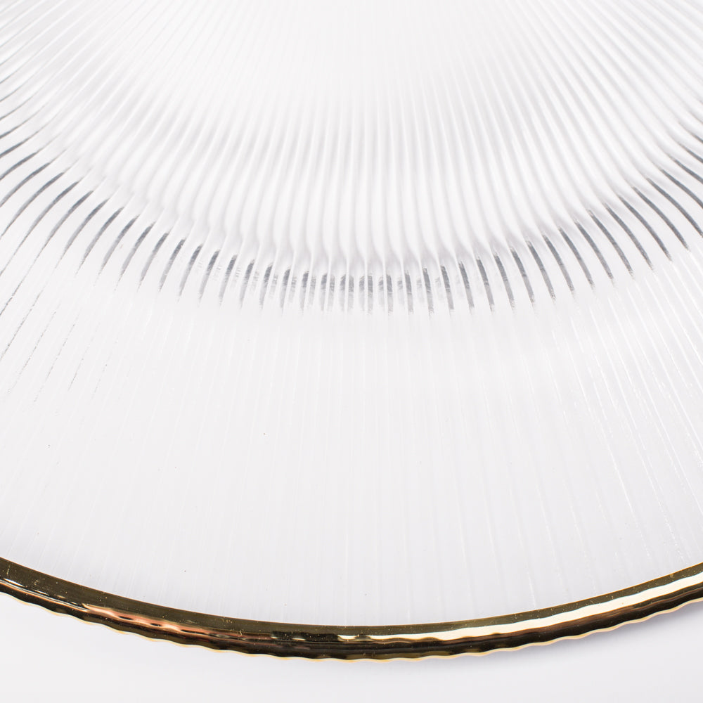 Richland 13" Gold Rim Glass Charger Plate Set of 12 - view 2
