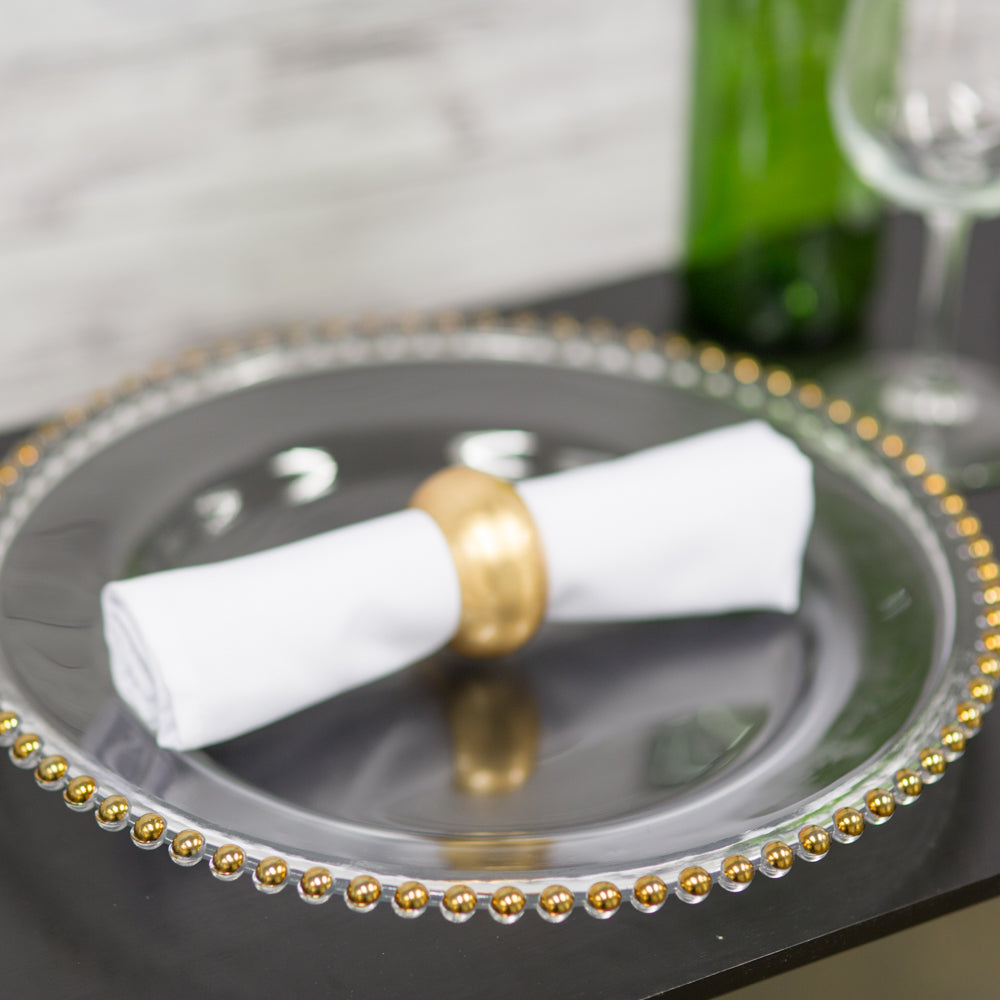 Richland 13" Gold Beaded Glass Charger Plate Set of 12 - view 3
