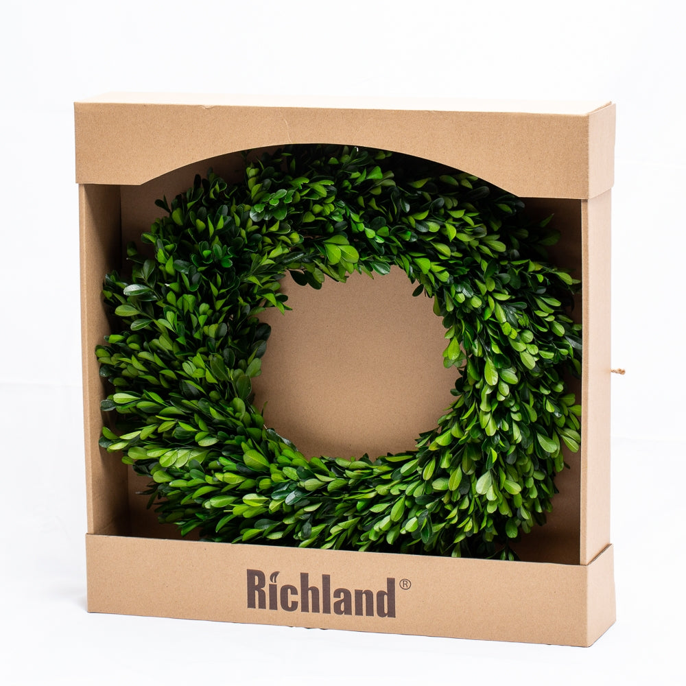 richland preserved boxwood wreath 17 - view 3