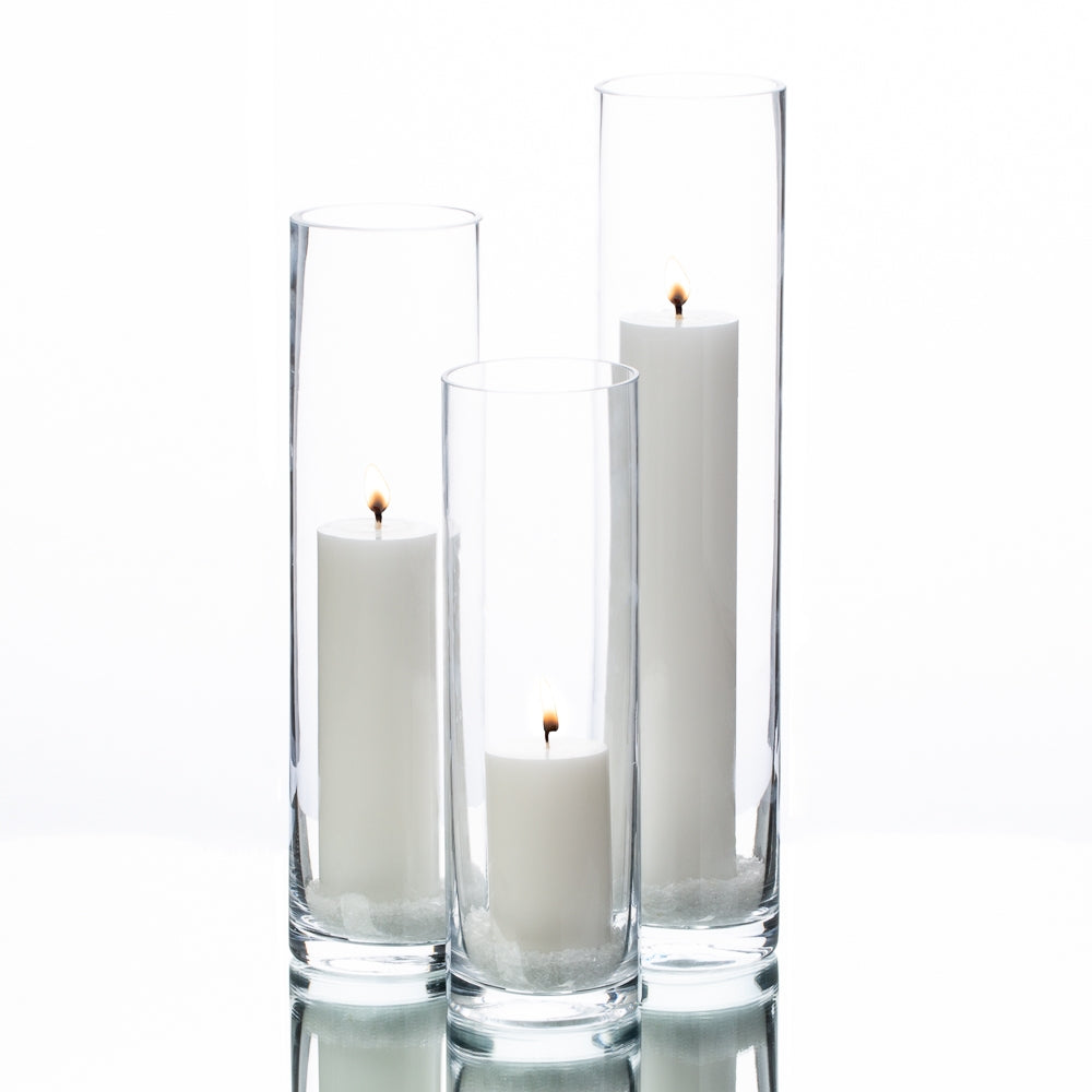 richland pillar candles sloan cylinder vases set of 3