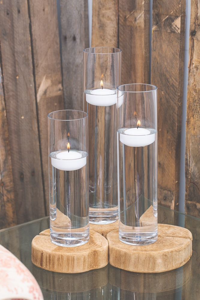 Richland Floating Candles & Sloan Cylinder Vases Set of 3