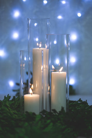 4 of 4: Richland Pillar Candles & Sloan Cylinder Vases Set of 3