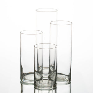 1 of 3: Eastland Cylinder Vases 6" , 7.5", 9" & 10.5" Set of 4